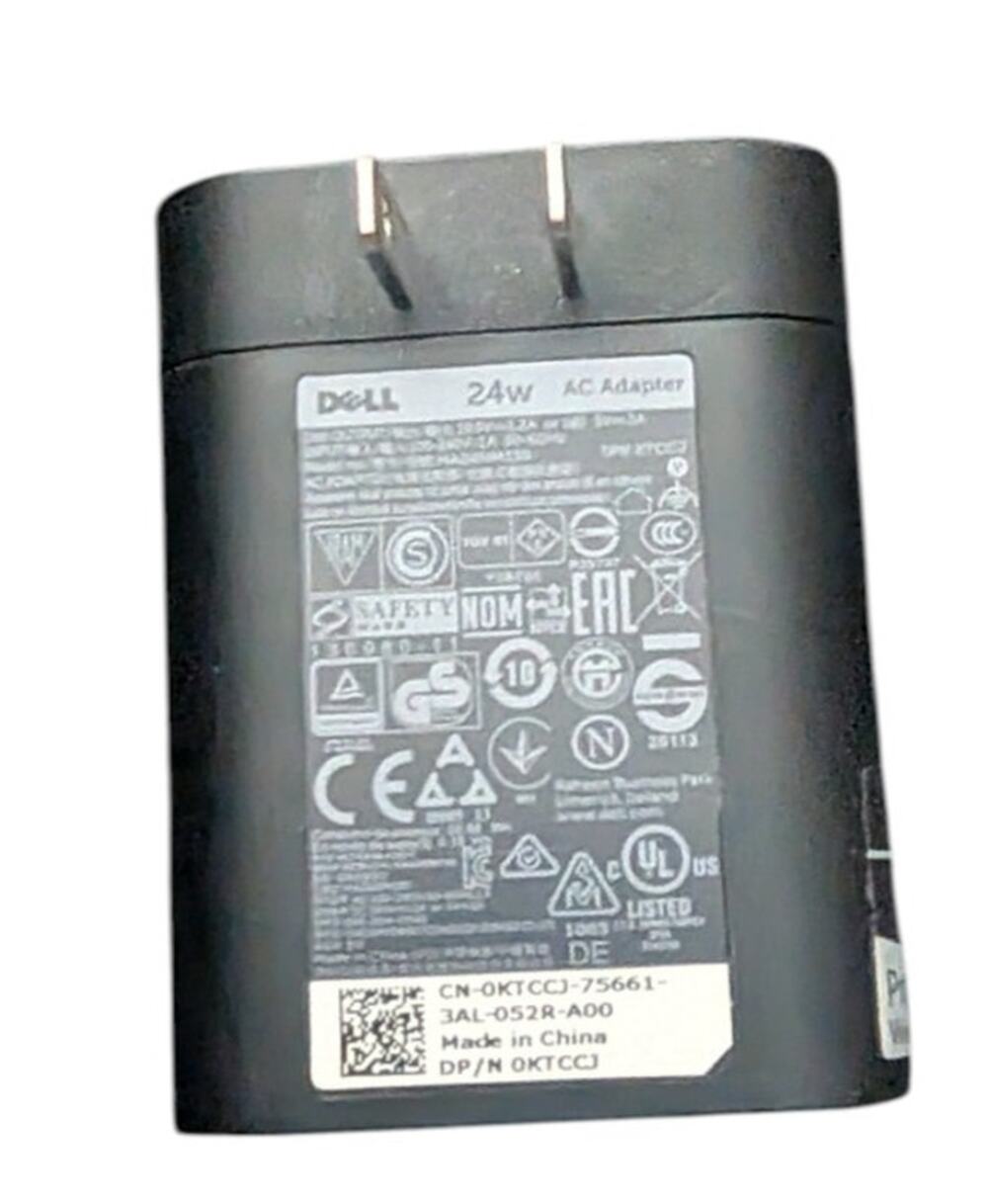Black Genuine Dell 24W Venue 11 AC Adapter 19.5v - 1.2A 5V 2A HA24NM130 Charger